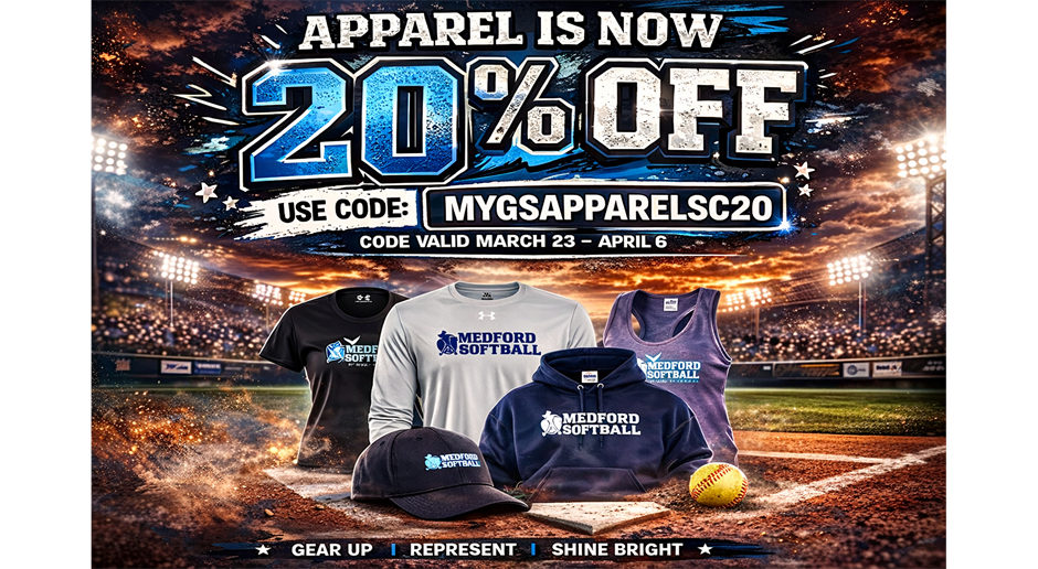 20% off all Softball Merch! Code: MYGSAPPARELSC20